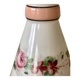 Vase en opaline blanche et décor floral
