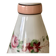 Vase en opaline blanche et décor floral