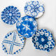 Assiettes à dessert Pur Indigo