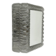 Vintage wall sconce, pressed molded glass and mirror, France, 1960