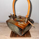 Ceramic teapots with bamboo handles by Elisabeth Wallet