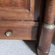 Magnificent Empire wardrobe with columns adorned with bronze, rare.