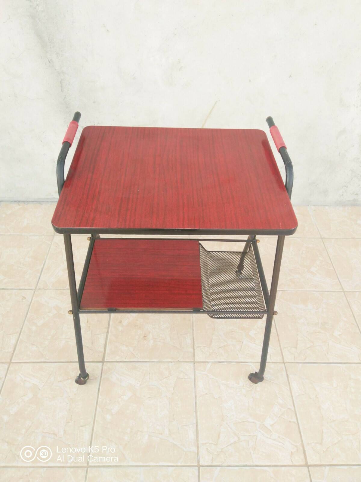 Vintage metal and formica dessert trolley 1950s
