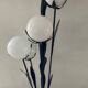 Vintage floor lamp 5 lamps in opaline and blue metal