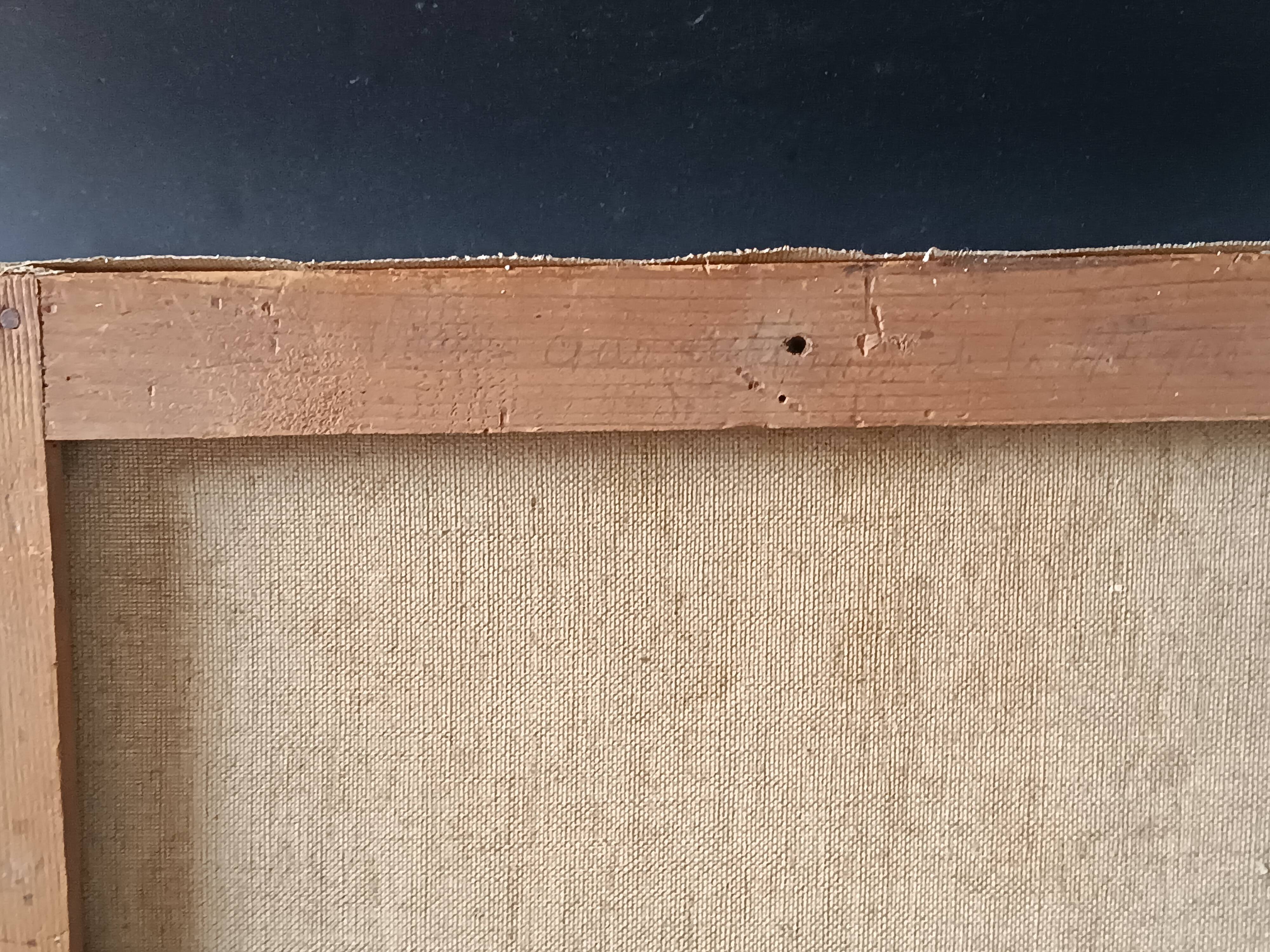 Oil painting on canvas of the courtyard of the pasha's mosque in Oran 1948