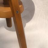 Tripod workshop stool with screws, 1970