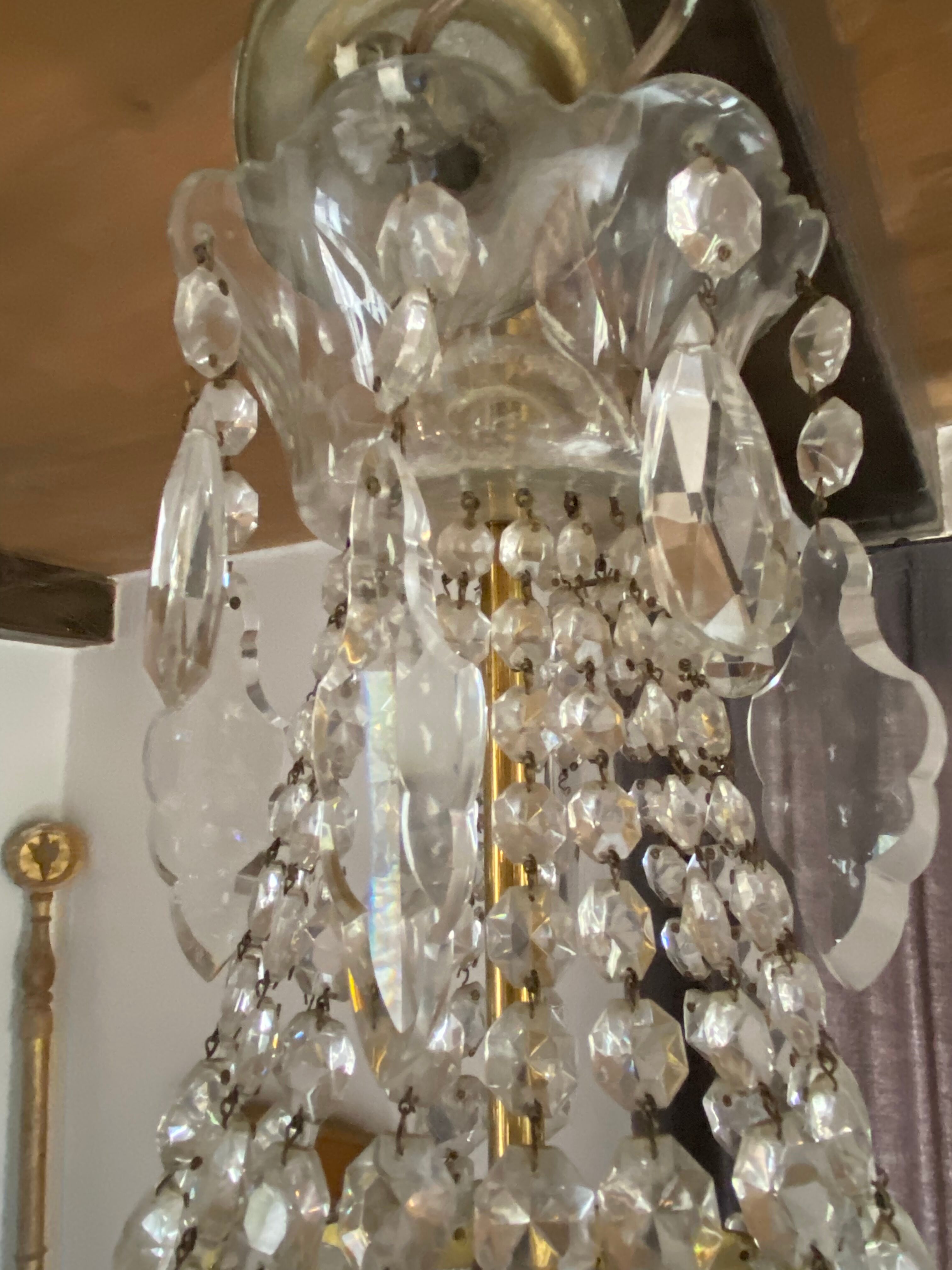 Bohemian crystal hot air balloon chandelier