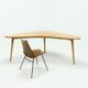 Boomerang desk table in birch 1950s