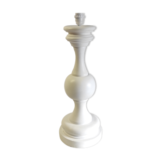 Pied de lampe XXL en bois tourné années 60/70