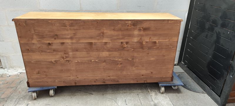 Craft furniture black patina two doors and eight drawers