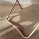 Pair of folding chairs in vintage red moumoute