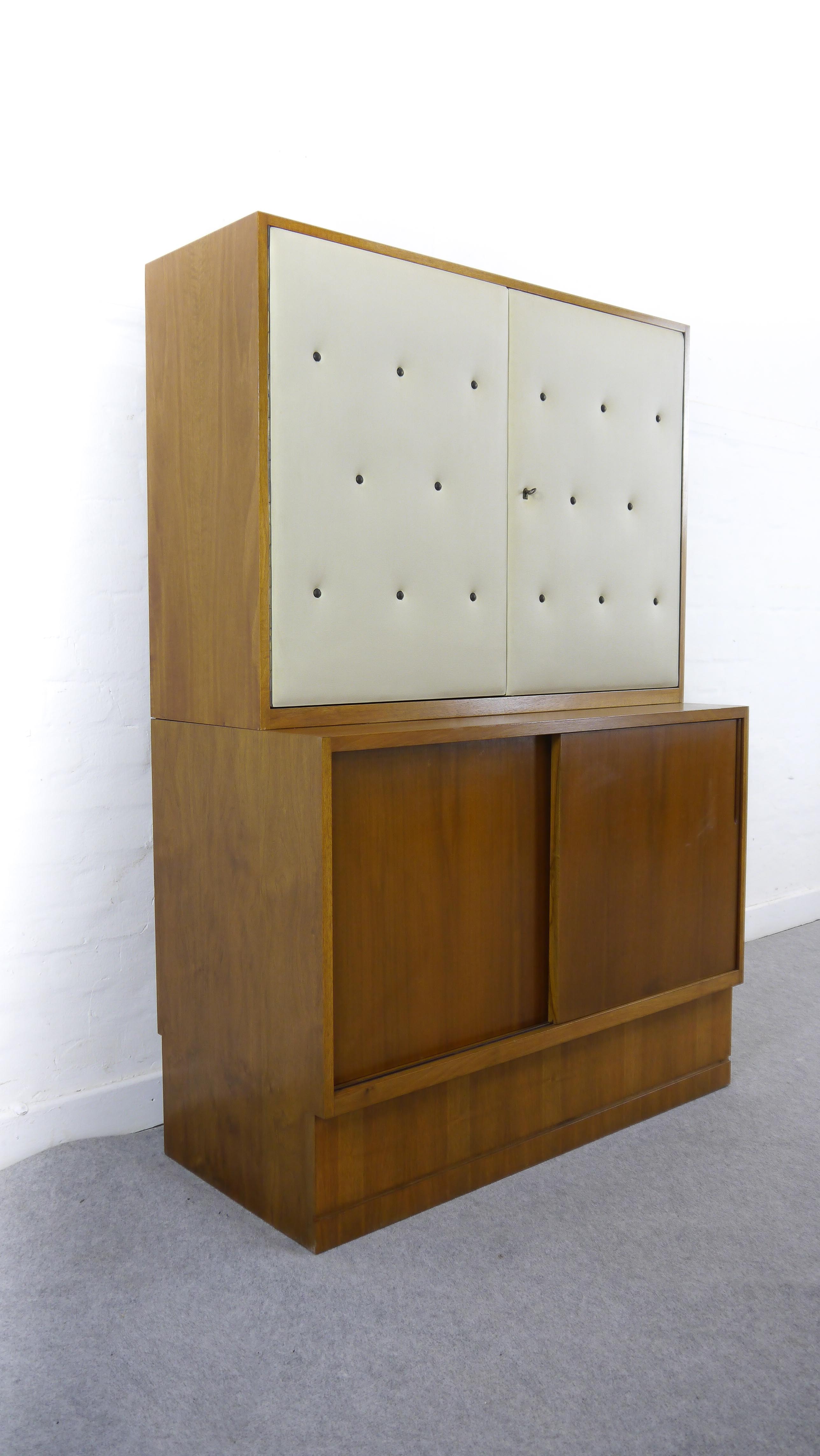 Sideboard-Highboard with Bar by Franz Ehrlich for DW Hellerau, Bauhaus