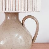 Stoneware and cotton thread lamp