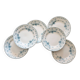 Set of 6 iron earth dessert plates Choisy le Roi model Cyclamen