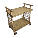Skateboard rattan serving
