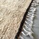 Ancient Berber rug in ecru/brown, handmade 100% virgin wool, 2m x 1.5m.