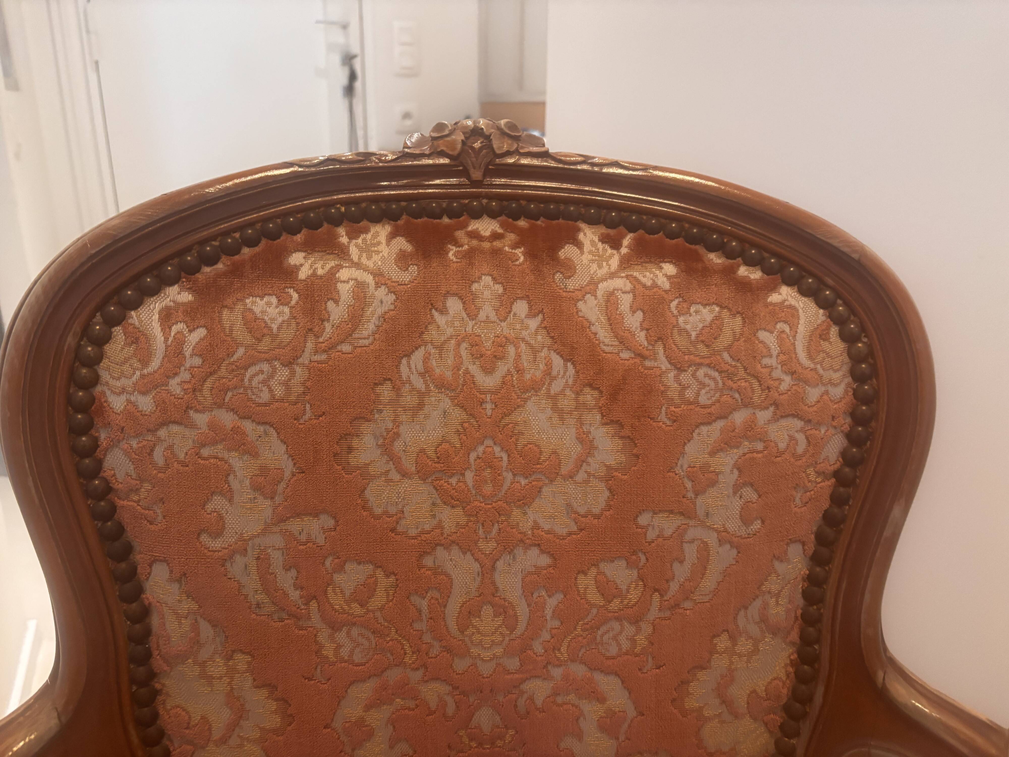 Fauteuil cabriolet style Louis XV