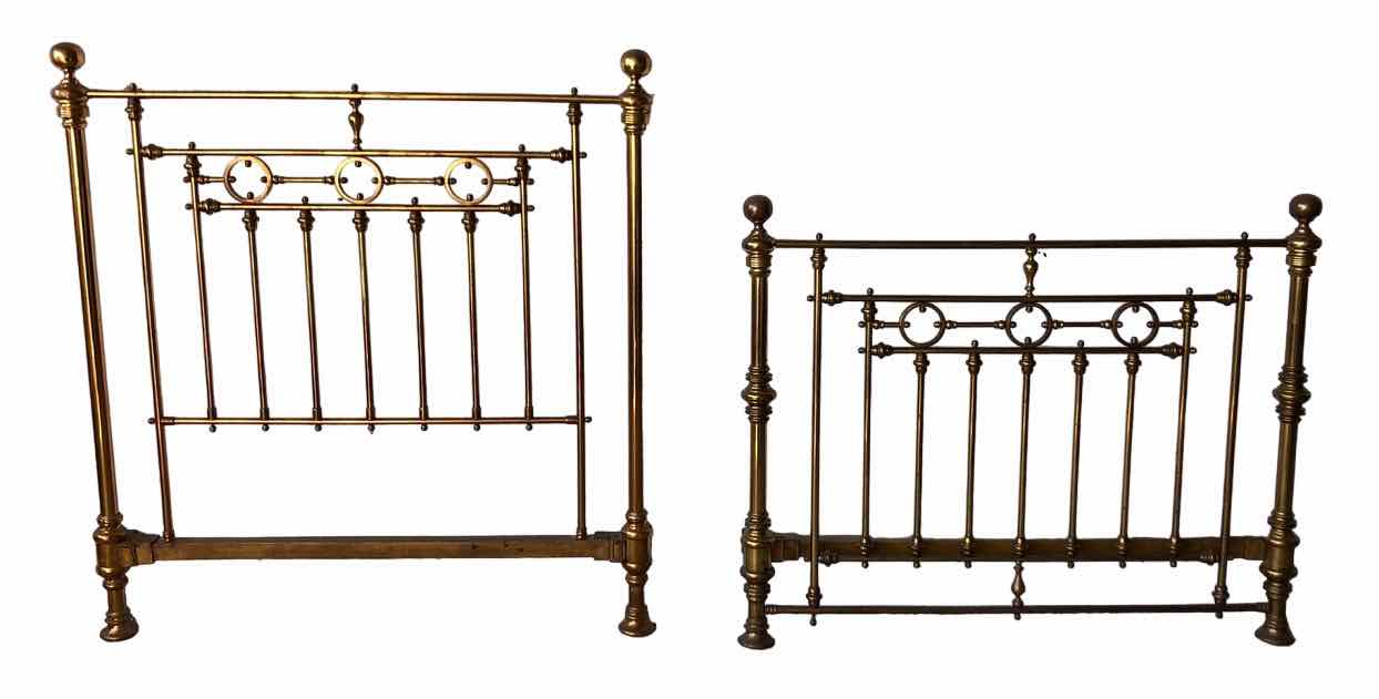 Early 20th century brass bed