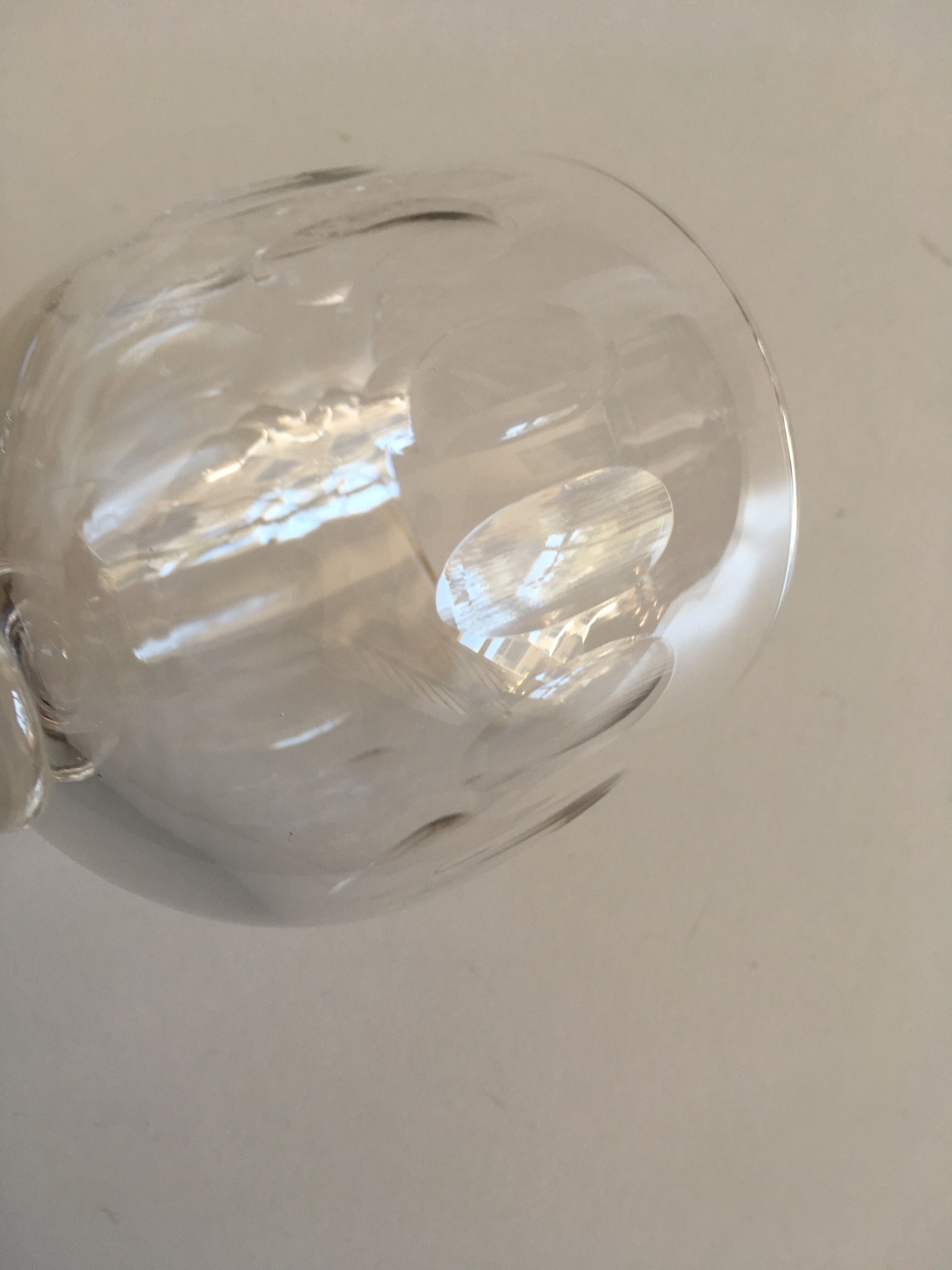 set of 8 19th crystal glasses ringing faceted