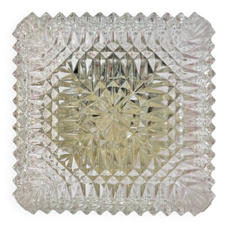 Glass design wall or ceiling lamp, flush mount, 1970s / up to 5 pieces