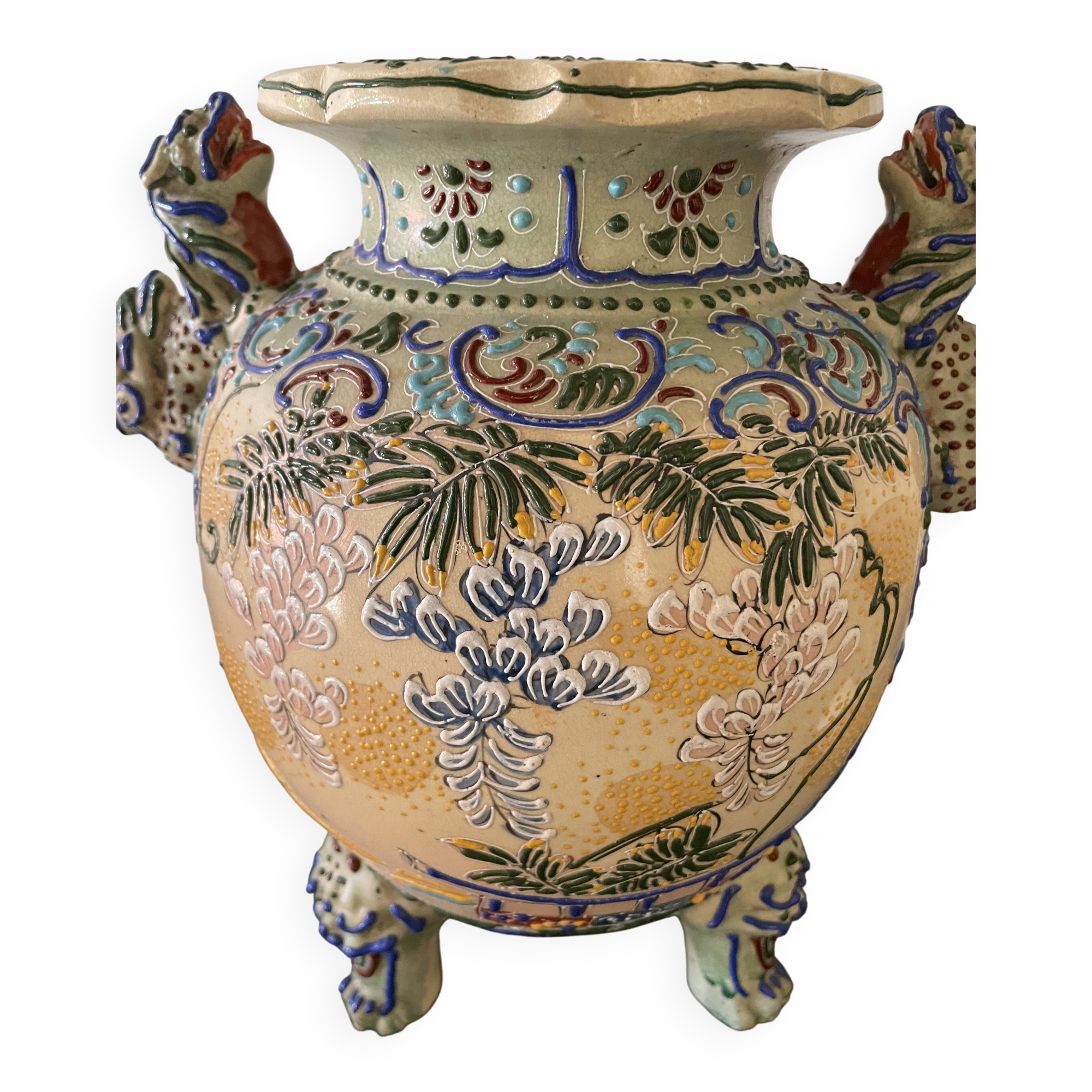 Urne tripode Satsuma Japonaise