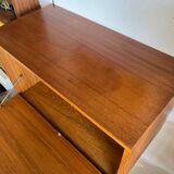 Scandinavian teak wall-mounted secretary from the 1970s