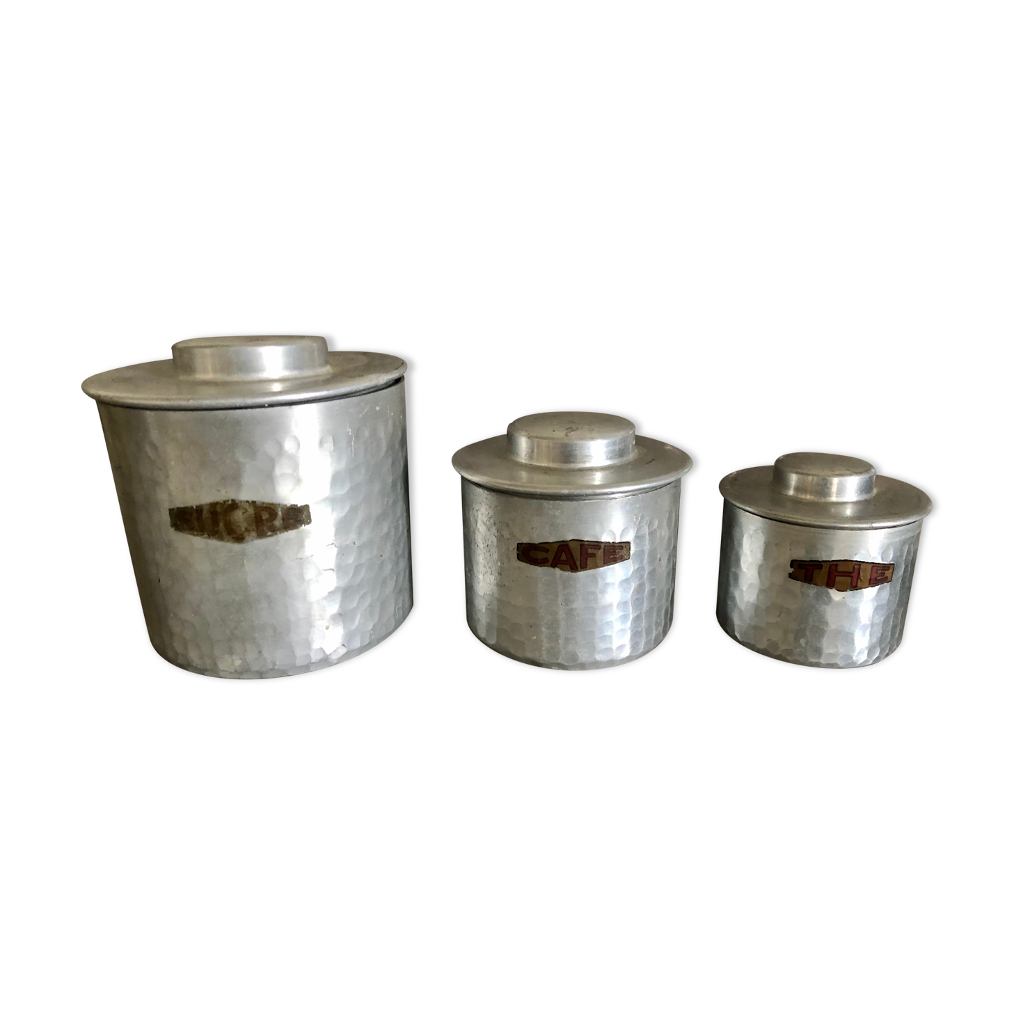 Hammered metal kitchen boxes series