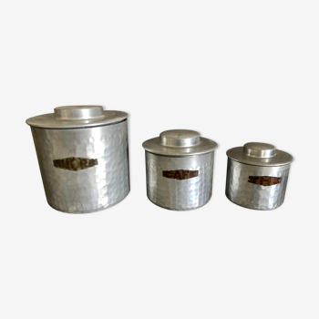 Hammered metal kitchen boxes series