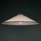 Vintage swirling glass pendant lamp from Murano, Italy, 1970s.