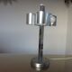 Space age lamp in brushed metal and chromed metal 1970