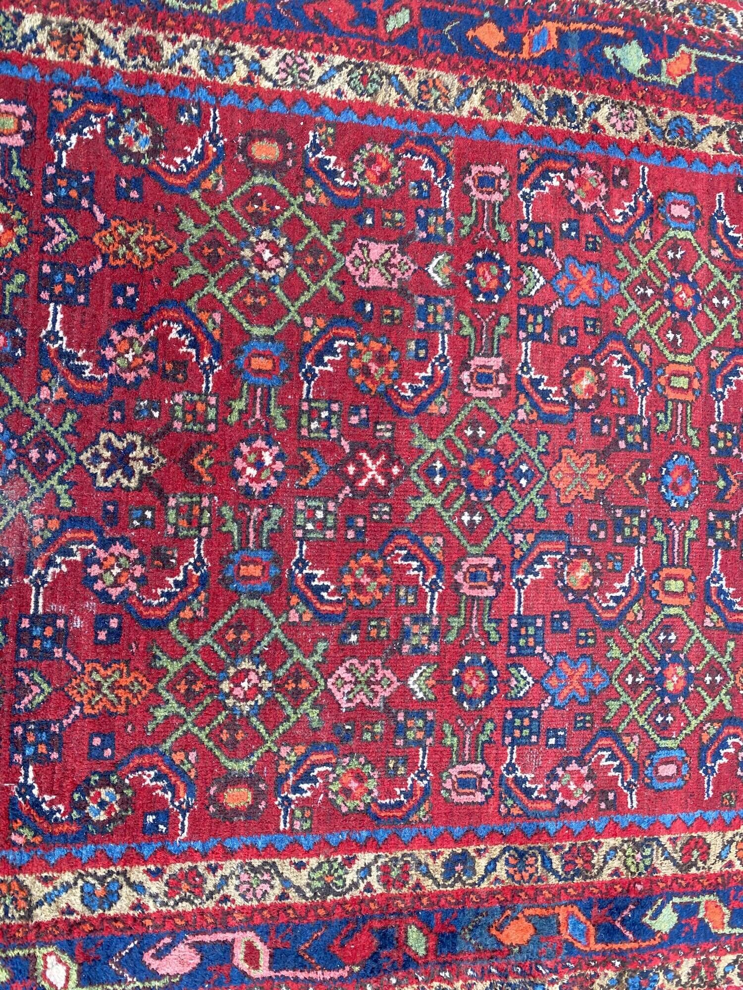 Handmade ancient persian hamadan carpet 120x204 cm