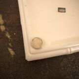Digoin plate under pink earthenware
