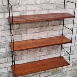 Etagere vintage original  bois acajou . metal