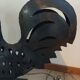 Wrought iron table lamp/rooster
