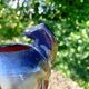 Ceramic vase with equestrian motif