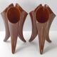 Paire de vases aux 3 cornes vintage 1960