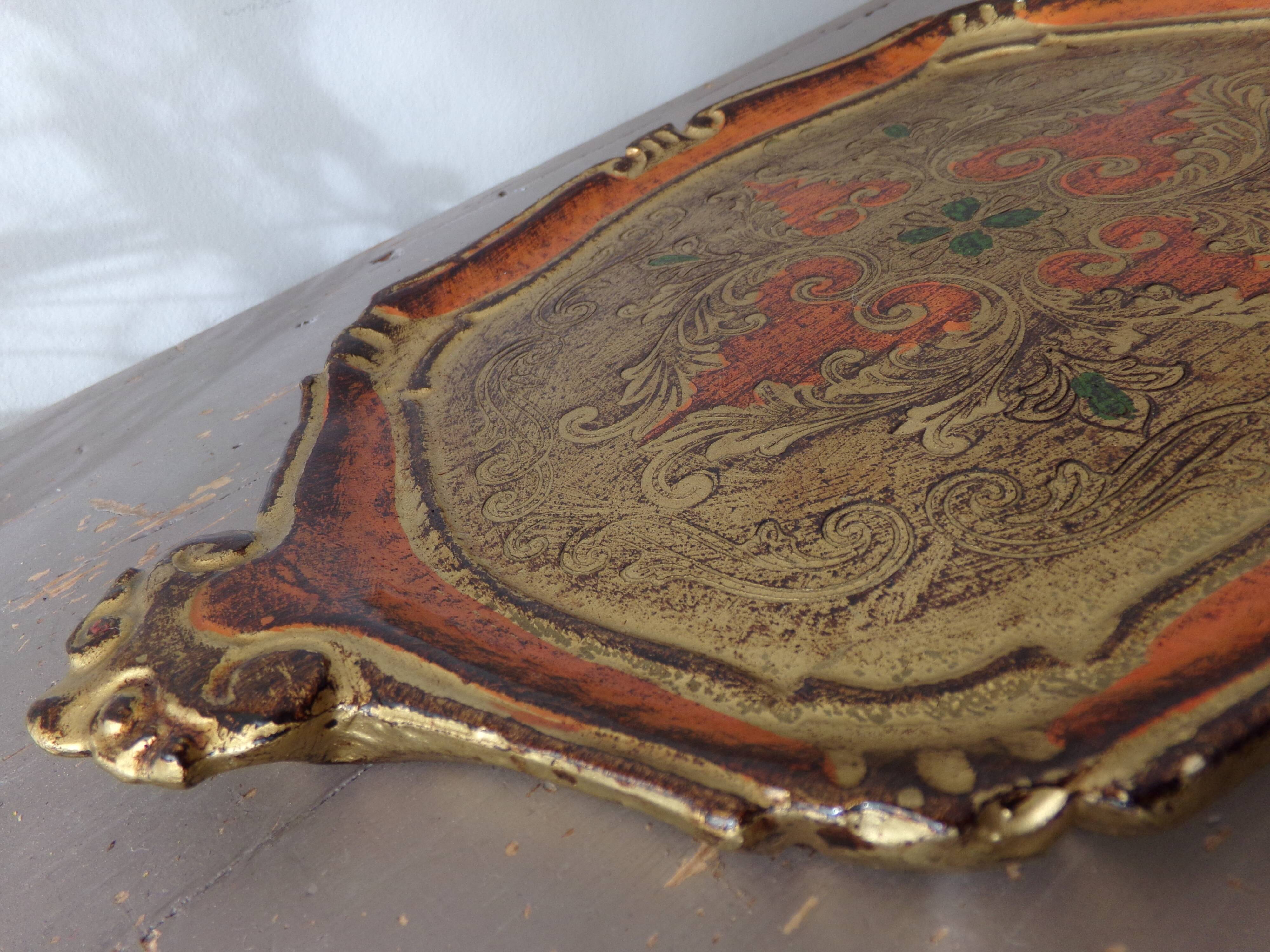 Florentine wooden tray