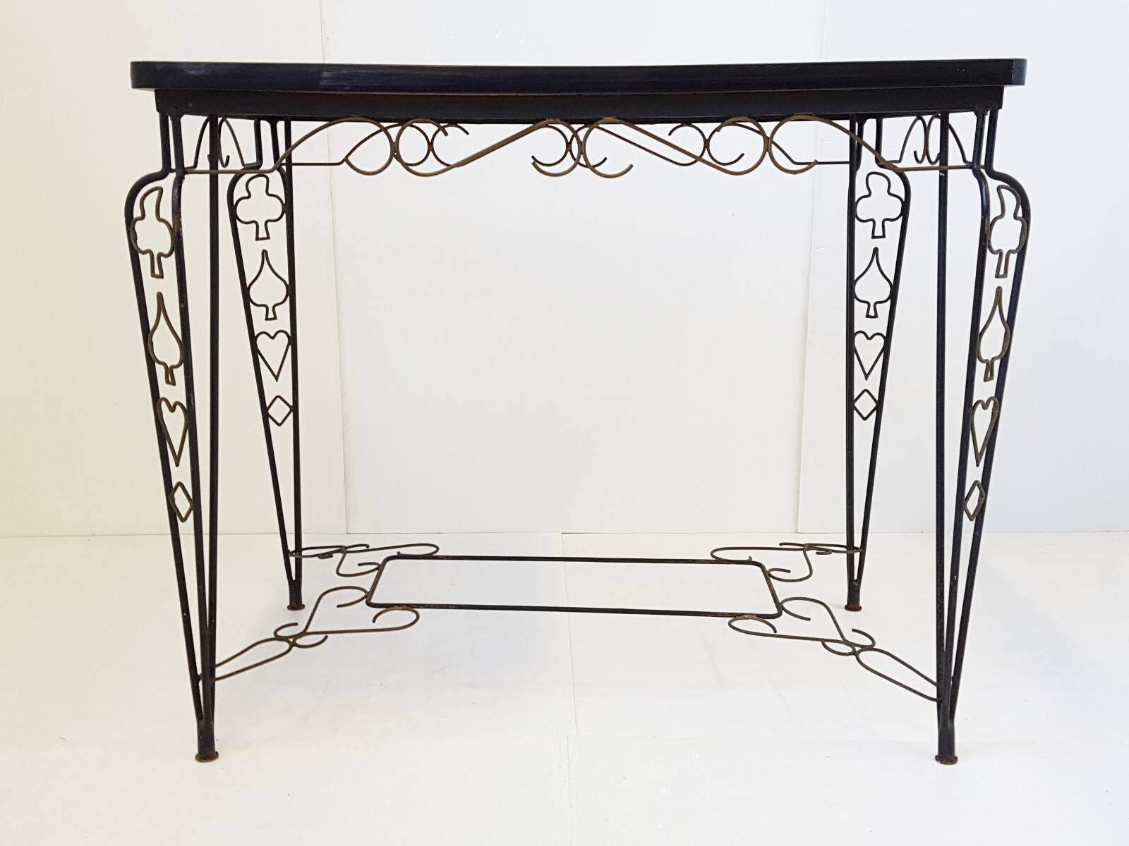 Formica table heart club diamond 1950 vintage 50s rockabilly 50's