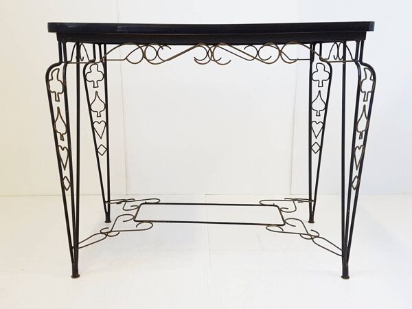 Table formica pique coeur trefle carreau 1950 vintage 50s rockabilly 50's