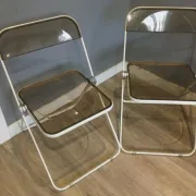 Pair of Plia folding chairs by Giancarlo Piretti for Castelli, 1970s