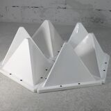 Fiberglass circa 1970. 6 tetrahedron-shaped elements. France.