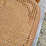 Pair of Thonet style bistro chairs in bentwood canework - 1930s