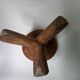 Tabouret tripode en bois Éthiopien décoration ethnique tribal