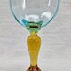 4 old two-tone George Sand wine glasses