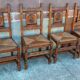 4 Basque oak chairs
