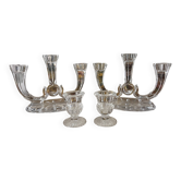 Set of 4 1960s candlesticks