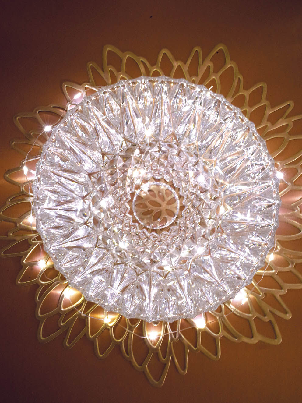 Saladier en verre ciselé