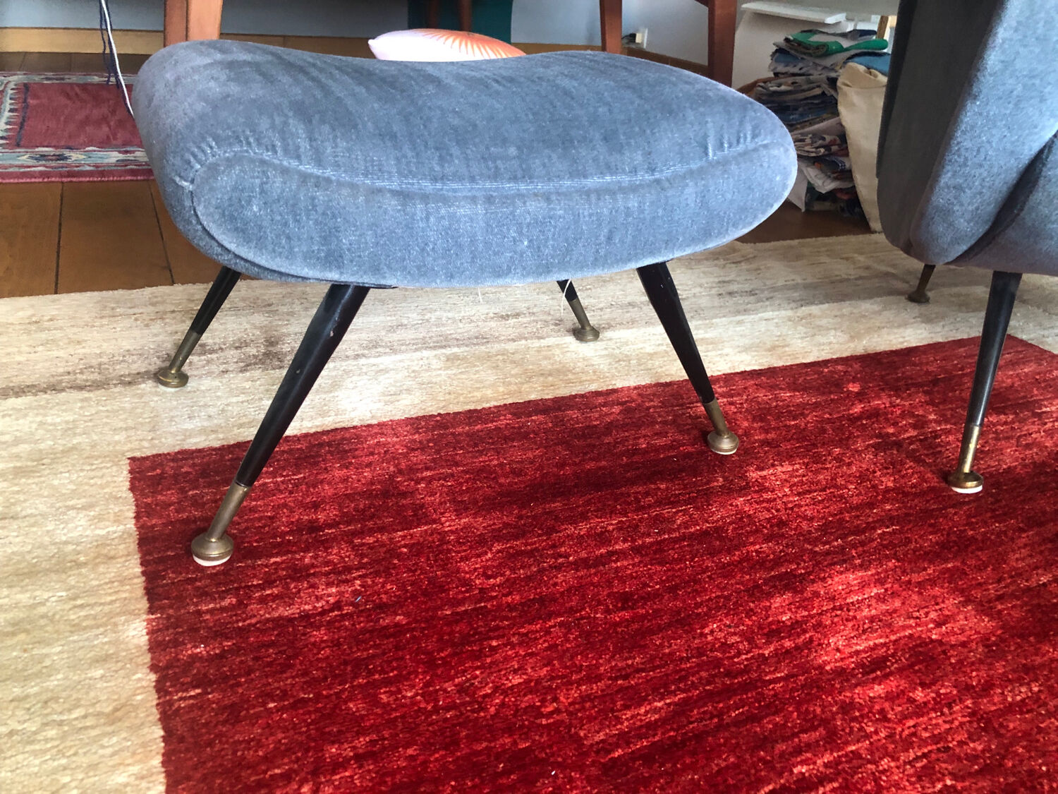 Set living room sofa armchairs footrest
