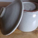 Enamelled terracotta pot