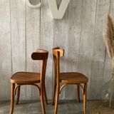 Pair of mismatched Thonet chairs